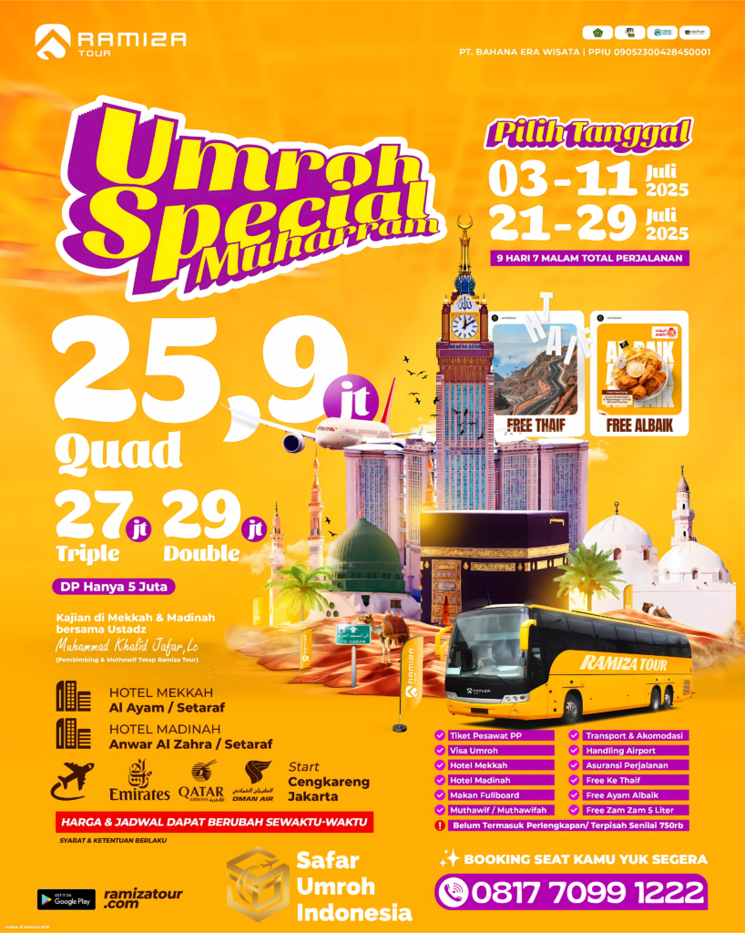 FULL JADWAL UMROH BULAN JULI 2025